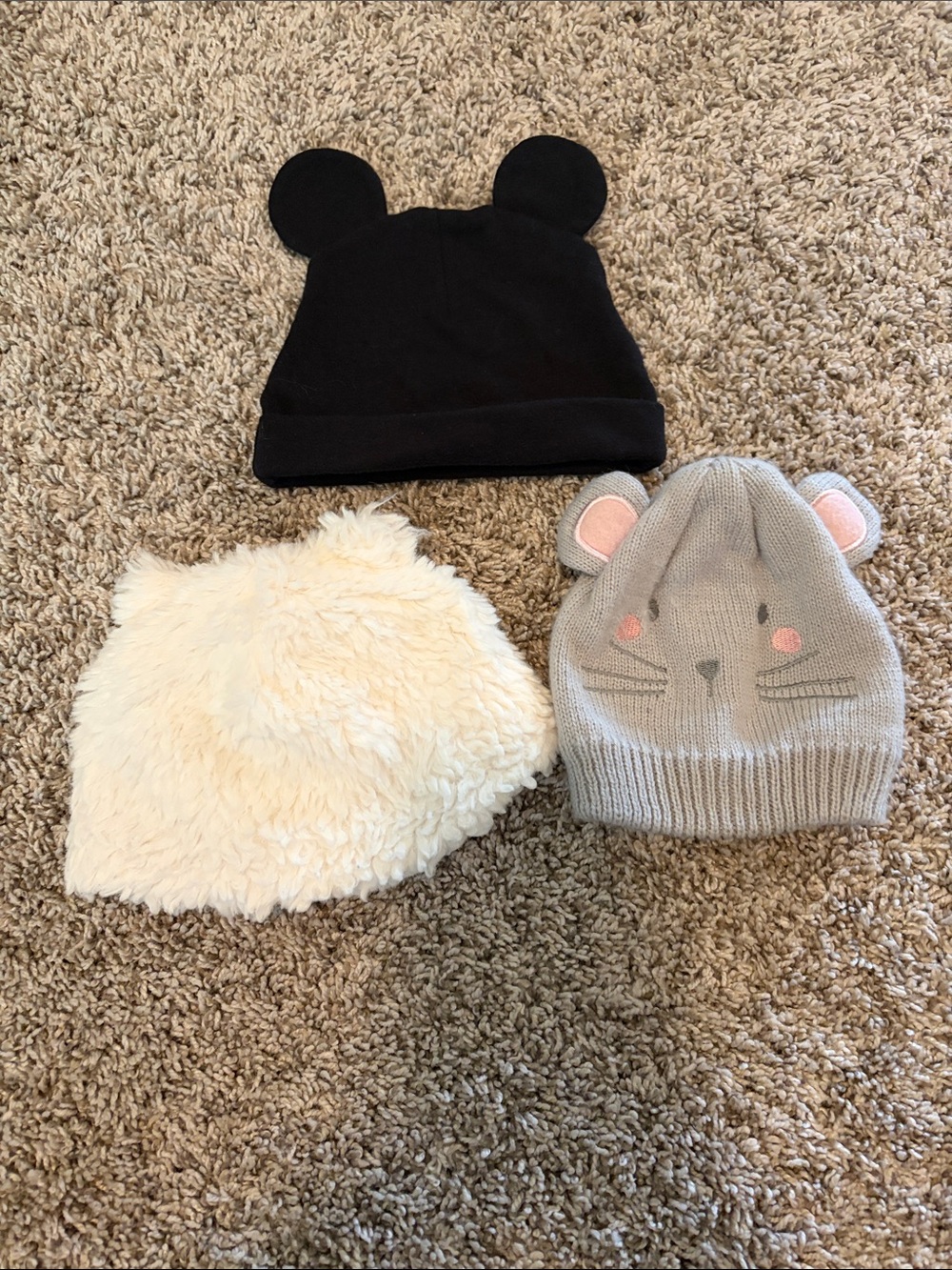 Kids Black Bear Ear Beanie - Cute Winter Hat